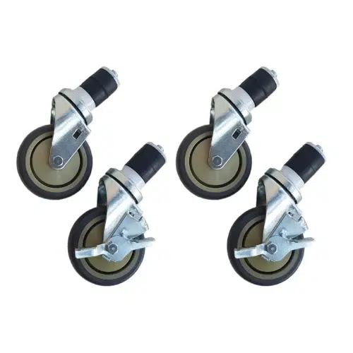 Arbeitstisch-Räder 4 Stück - 2 mit Bremsen - 4 Zoll 10,2 cm