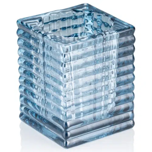 Cube Steel Blue YUYU - 7,5 x 7,5 x 9,5 cm - Glas - 4114007 - 4114007