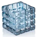 Cube Steel Blue YUYU - 9 x 9 x 9 cm - Glas - 4112009 - 4112009
