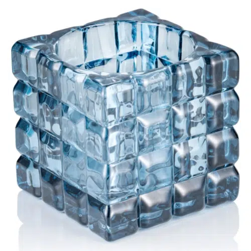 Cube Steel Blue YUYU - 9 x 9 x 9 cm - Glas - 4112009 - 4112009