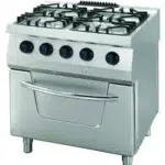Maxima Gastro Gas Herd inkl. Backofen - 4 Brenner – 31 kW – B800xT700xH850mm - 09396102 - 09396102
