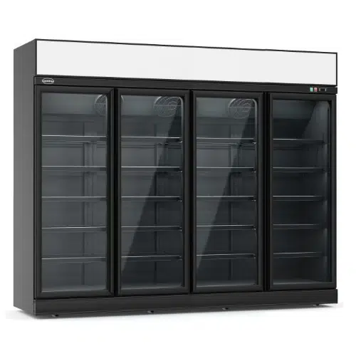 Tiefkühlschrank 4 Glastüren schwarz INS-2060F BL Combisteel 7455.2445