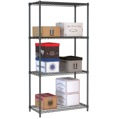 Combisteel Wandbretter 4 levels 900 schwarz Selbstmontage - 7530.0025 - 7530.0025