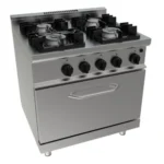 Gasherd + Gasofen 4 Brenner Ofen 21GN 2 x 4,5 kW (hinten) und 2 x 7,5 kW (vorne) B800xD700XH850mm Saro 423-1030