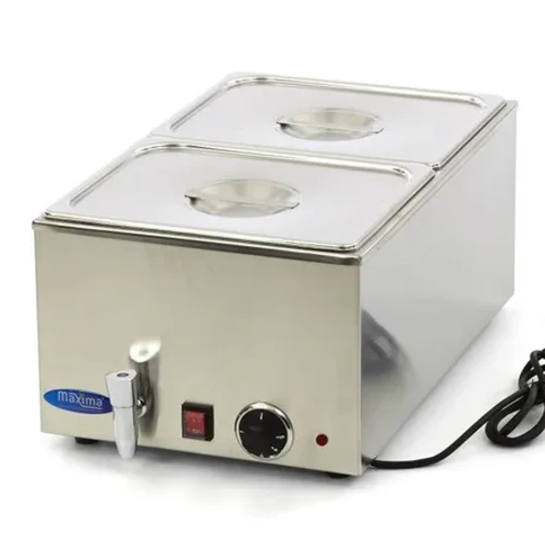 Gastro Bain Marie - mit Wasserhahn- inkl. 2 x 12 GN Set - Elektrisch Maxima 09300010