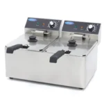 Gastro Fritteuse - 2 x 8 l - 2 Körbe - Bis zu 2.8 kg Pommes Frites | MAXIMA 09365225 - 09365225