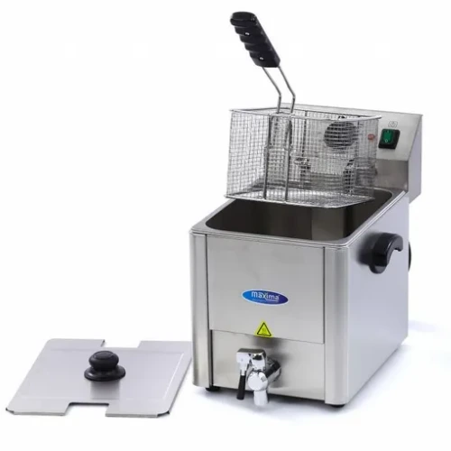 Gastro Fritteuse 8 liter - 1 Korb - mit Ablasshahn Maxima 09300415