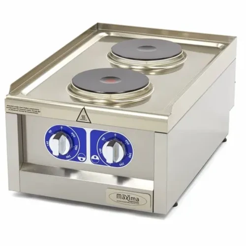 Gastro Kochfeld - 2 Brenner - Einzeleinheit - 60 cm Tief - Elektrisch - Maxima | 09391550 - 09391550