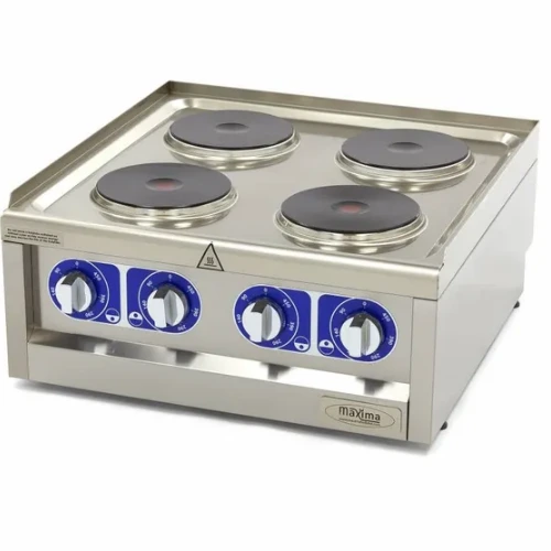Gastro Kochfeld - 4 Brenner - Doppeleinheit - 60 cm Tief - 400 V Maxima 09391530 Gastro Kochfeld - 4 Brenner - Doppeleinheit - 60 cm Tief - 400 V Maxima 09391530