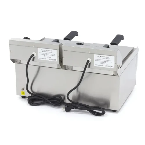 Maxima Gastro Fritteuse - 2 x 10 liter - 2 Körbe - mit Ablasshahn - 09365229 - 09365229