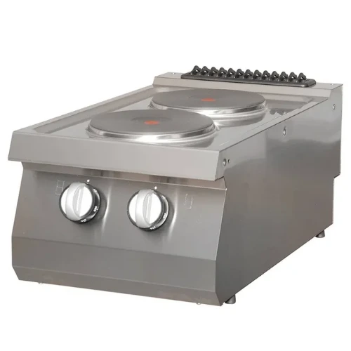 Maxima Gastro Heavy Duty Elektrisch Kochfeld - 2 Brenner - Einzeleinheit - 70 cm Tief - 09395001