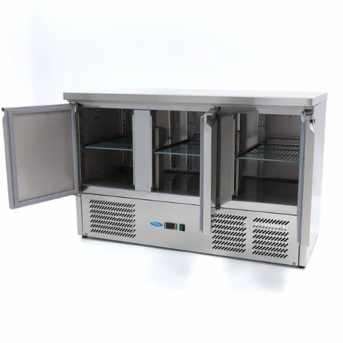 Maxima Gastro Kühltisch - 137 cm - 3 Türen - 09400435